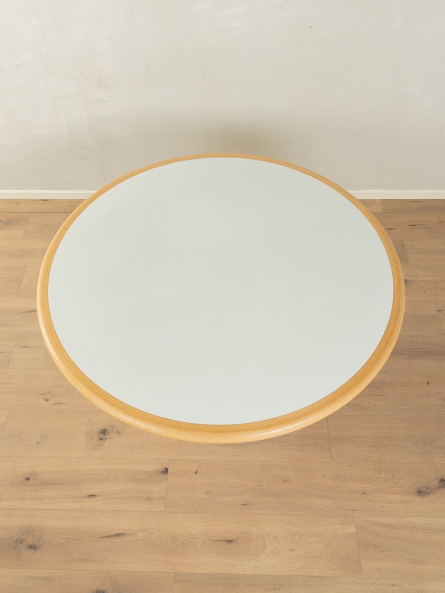 Stół jadalniany okrągły, jesion biały, Niemcy, lata 70. - 286531