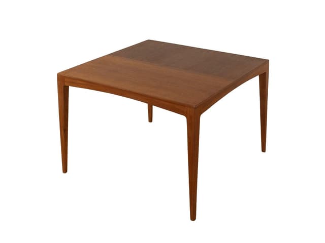 Stolik kawowy, teak brązowy, proj. F. X. Lutz, Niemcy, lata 50. - WYMIARY