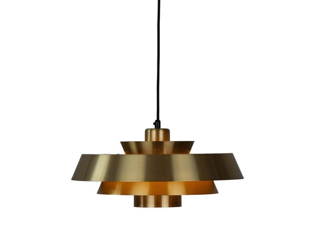 Pendant Lamp Nova, gold brass, by J. Hammerborg, Fog & Mørup, Denmark, 1960s. - DIMENSION