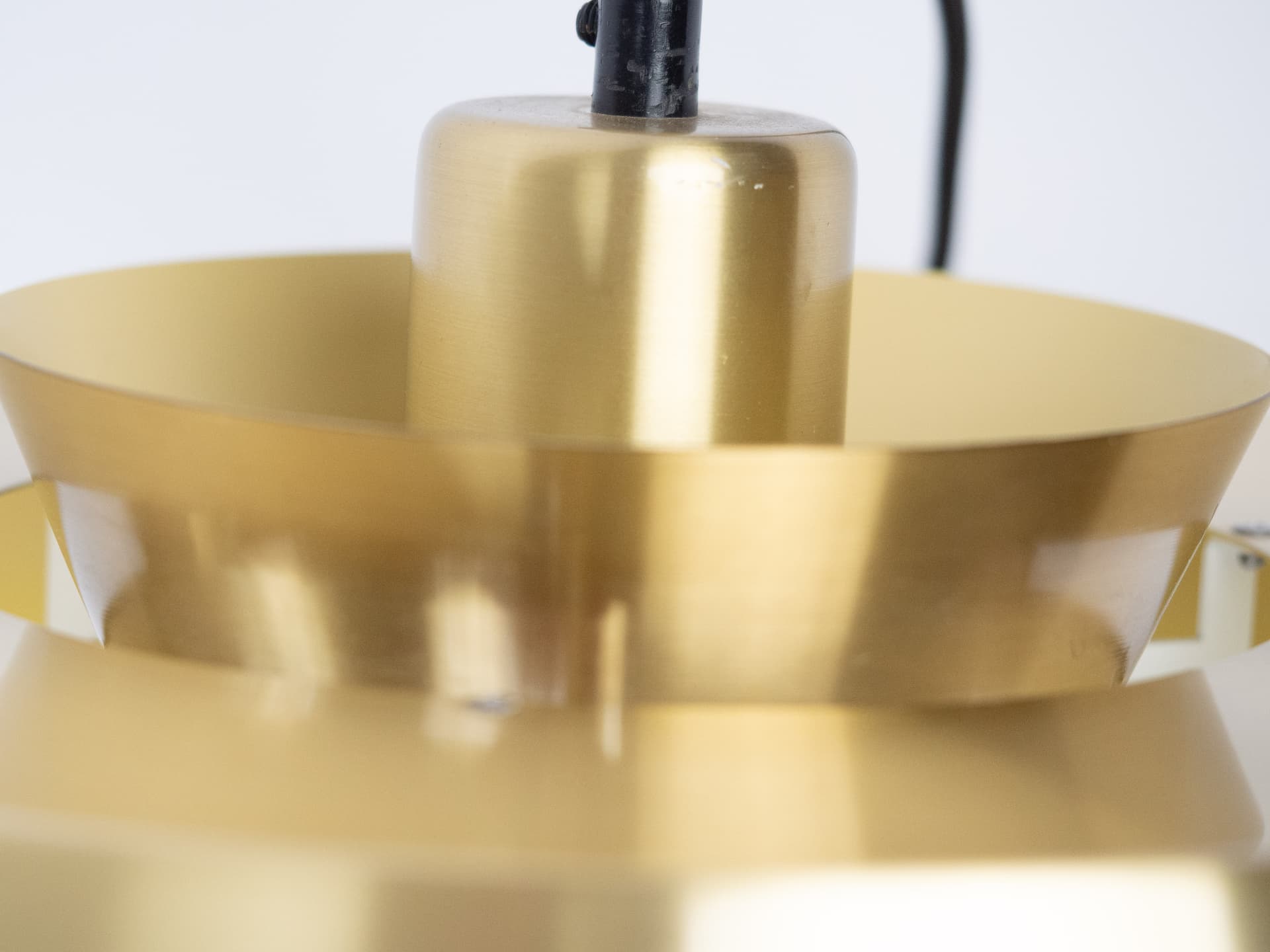 Pendant Lamp Nova, gold brass, by J. Hammerborg, Fog & Mørup, Denmark, 1960s. - 284323