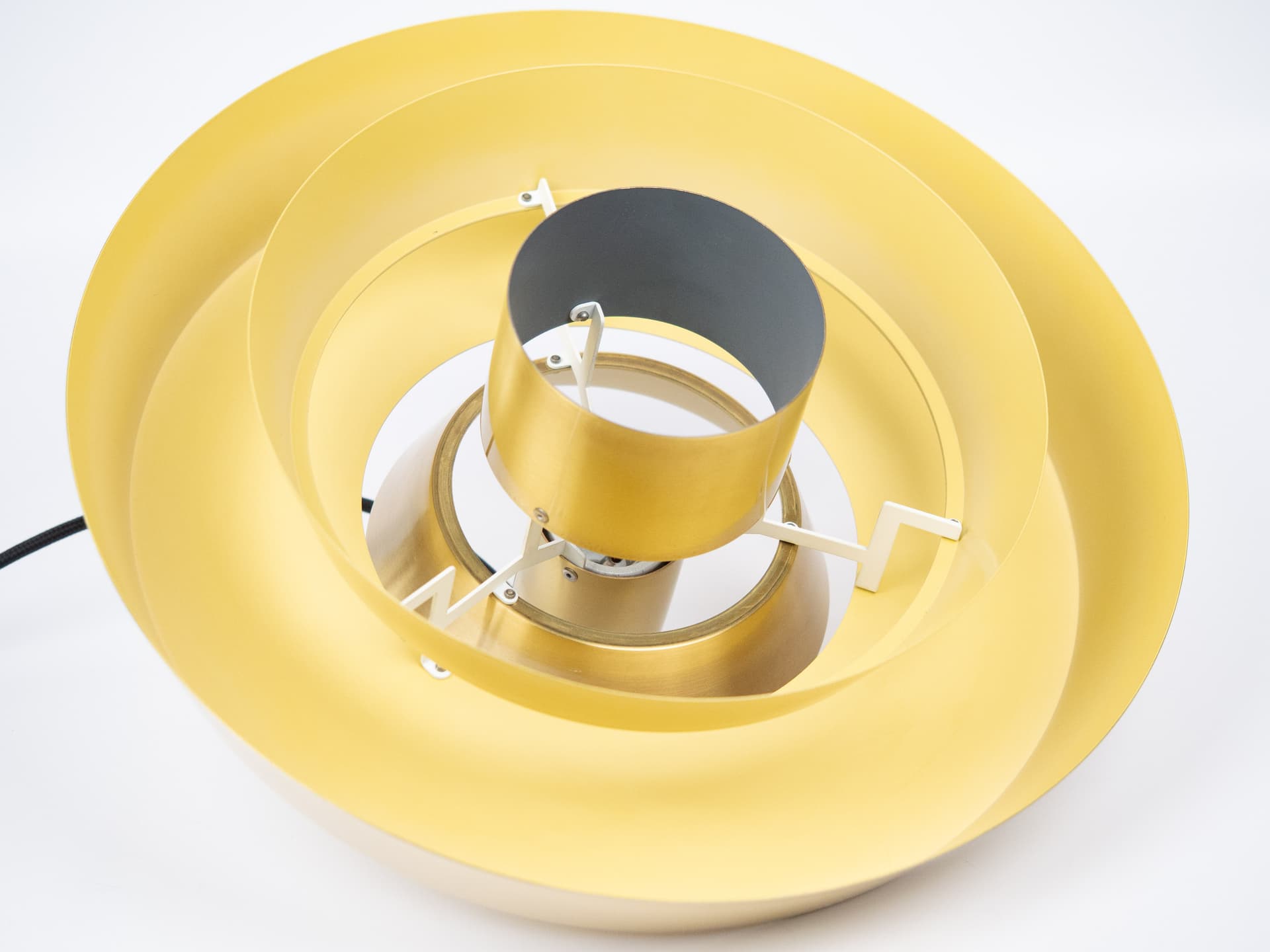 Pendant Lamp Nova, gold brass, by J. Hammerborg, Fog & Mørup, Denmark, 1960s. - 284321