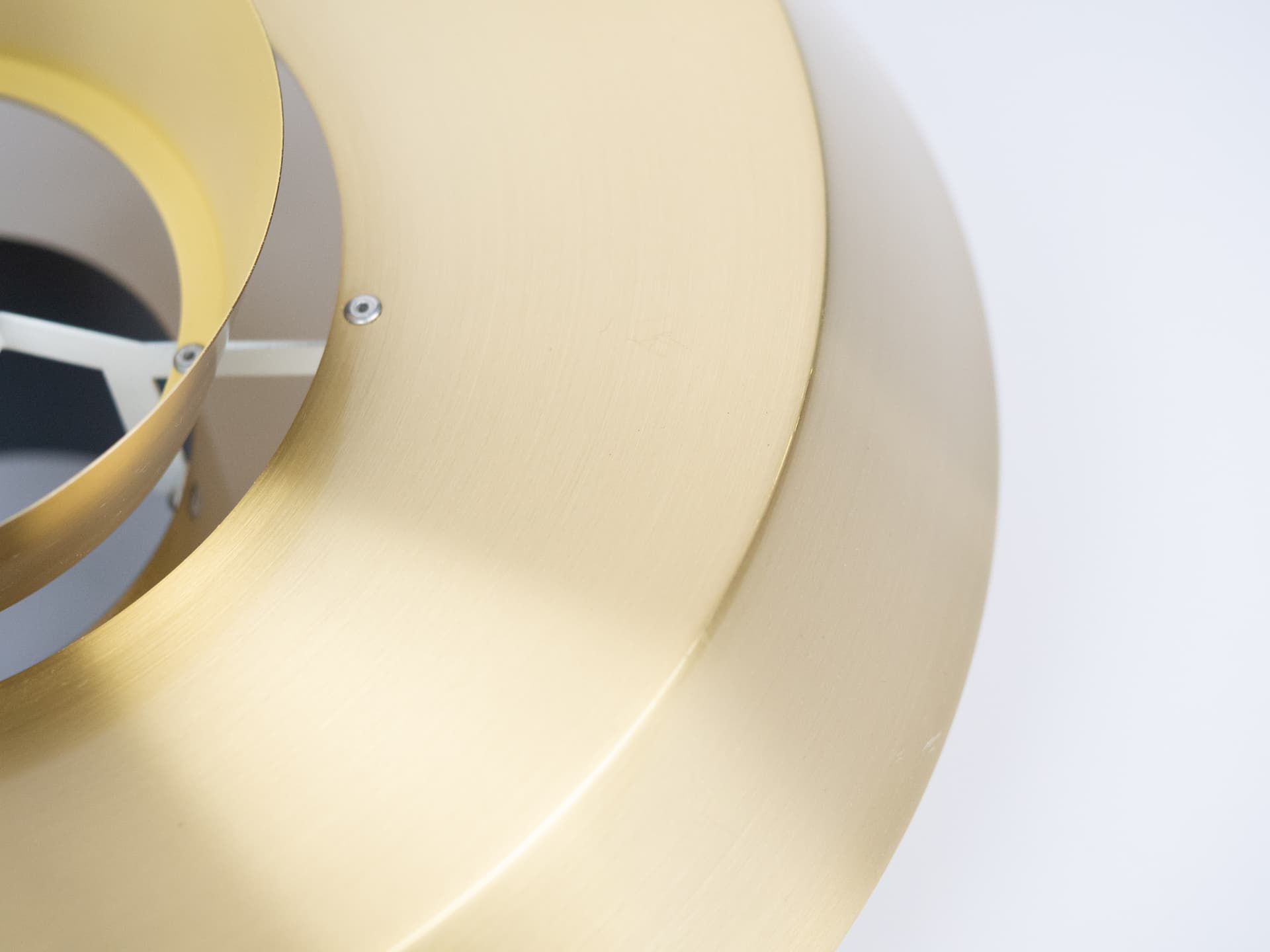 Pendant Lamp Nova, gold brass, by J. Hammerborg, Fog & Mørup, Denmark, 1960s. - 284320