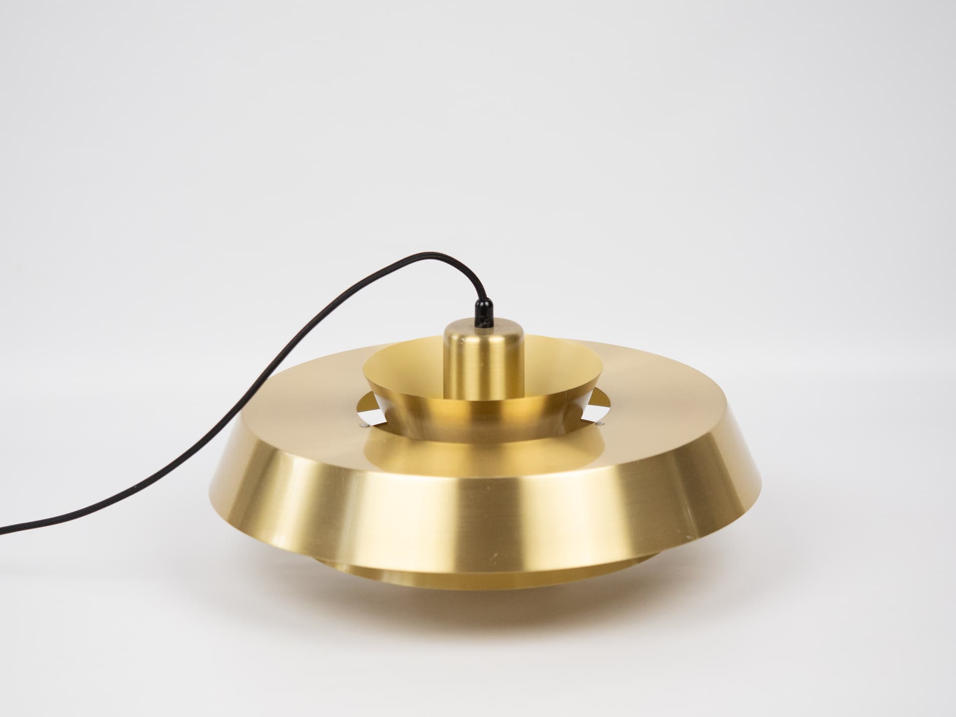 Pendant Lamp Nova, gold brass, by J. Hammerborg, Fog & Mørup, Denmark, 1960s. - 284317