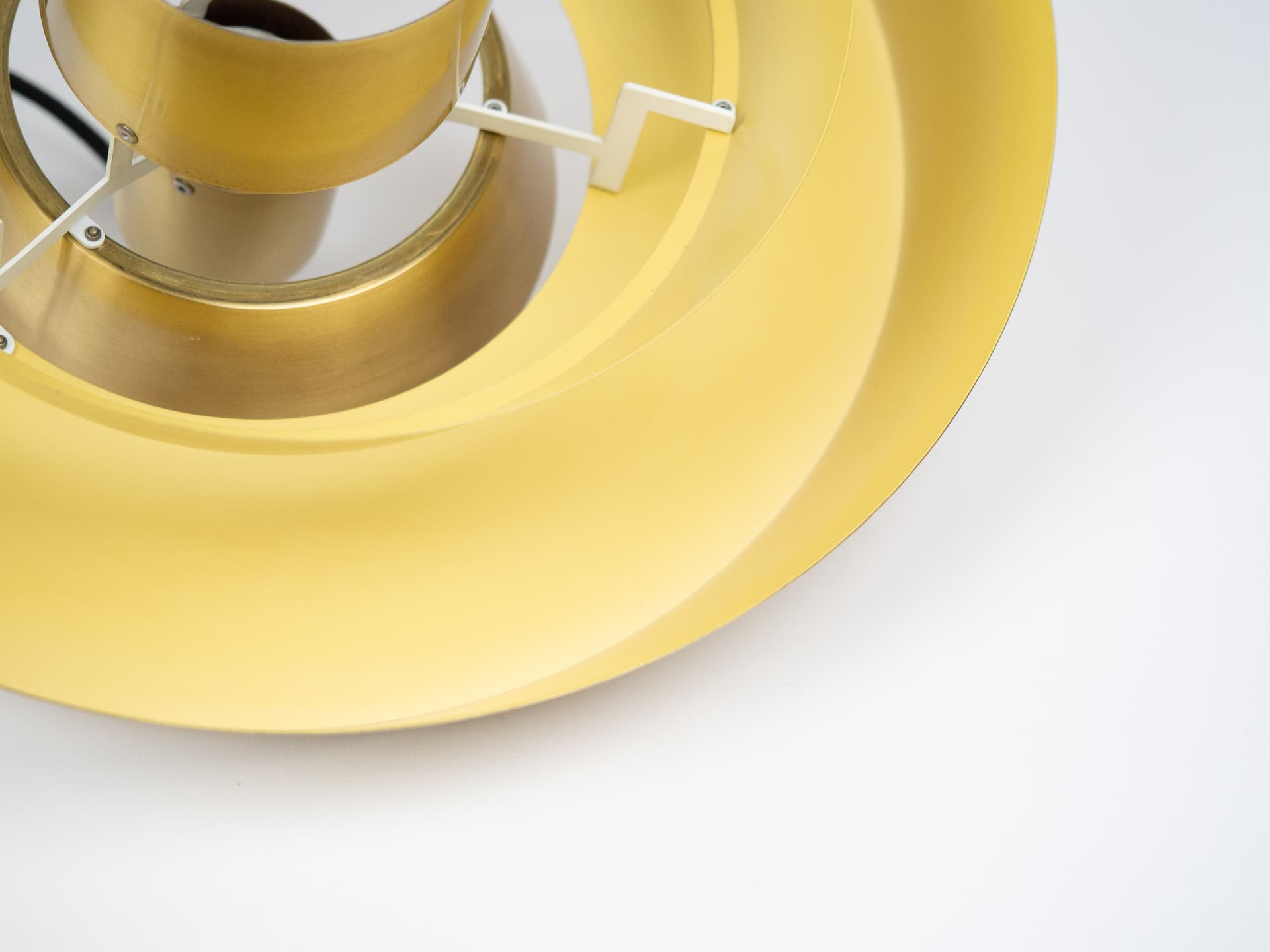 Pendant Lamp Nova, gold brass, by J. Hammerborg, Fog & Mørup, Denmark, 1960s. - 284322