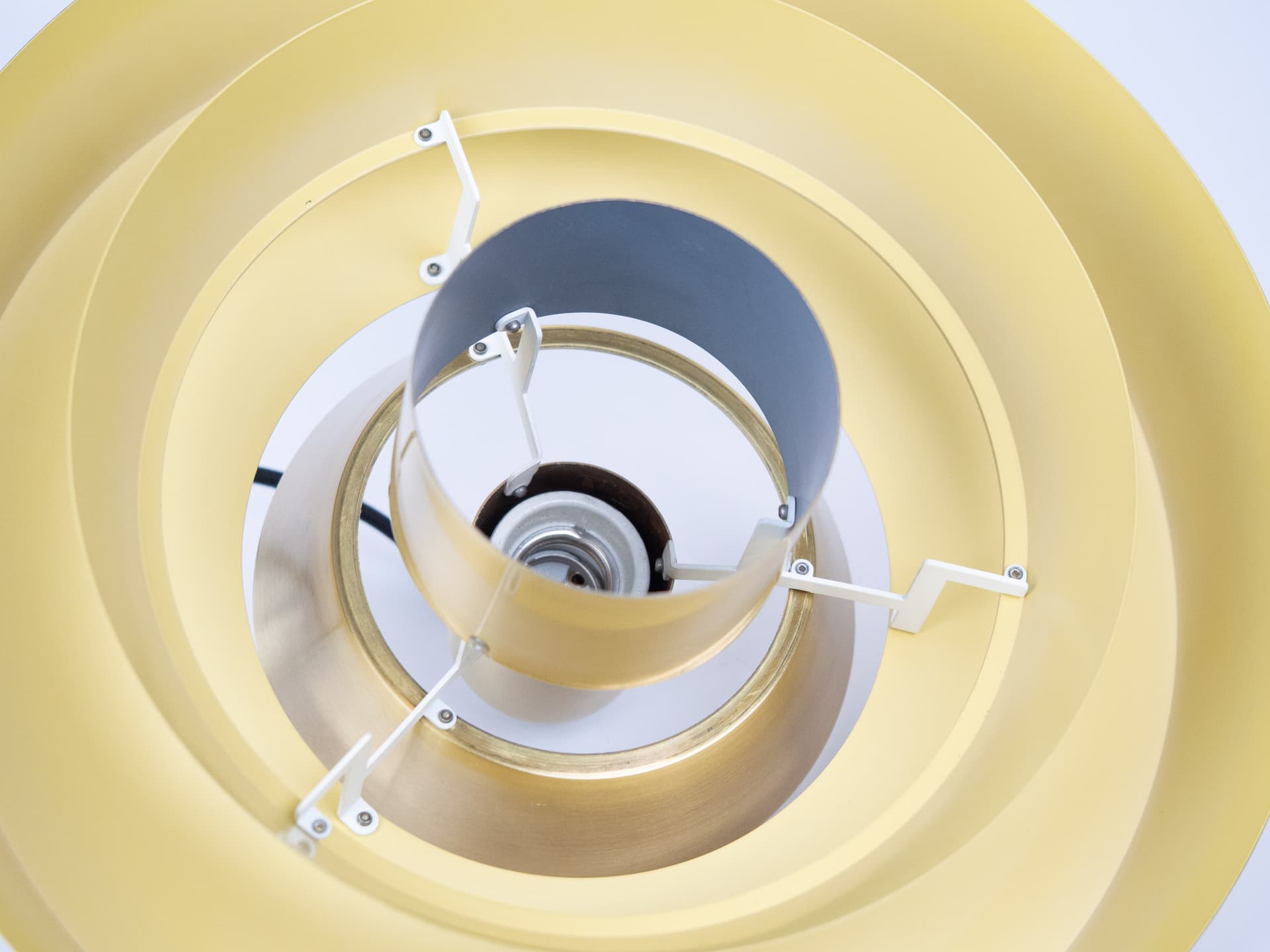 Pendant Lamp Nova, gold brass, by J. Hammerborg, Fog & Mørup, Denmark, 1960s. - 284324