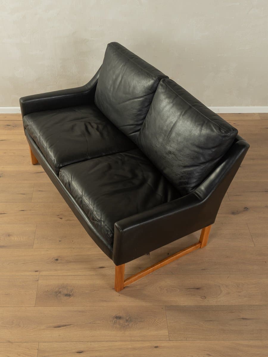 Sofa, black leather, by R. B. Glatzel, Kill International, Germany, 1960s. - 286518