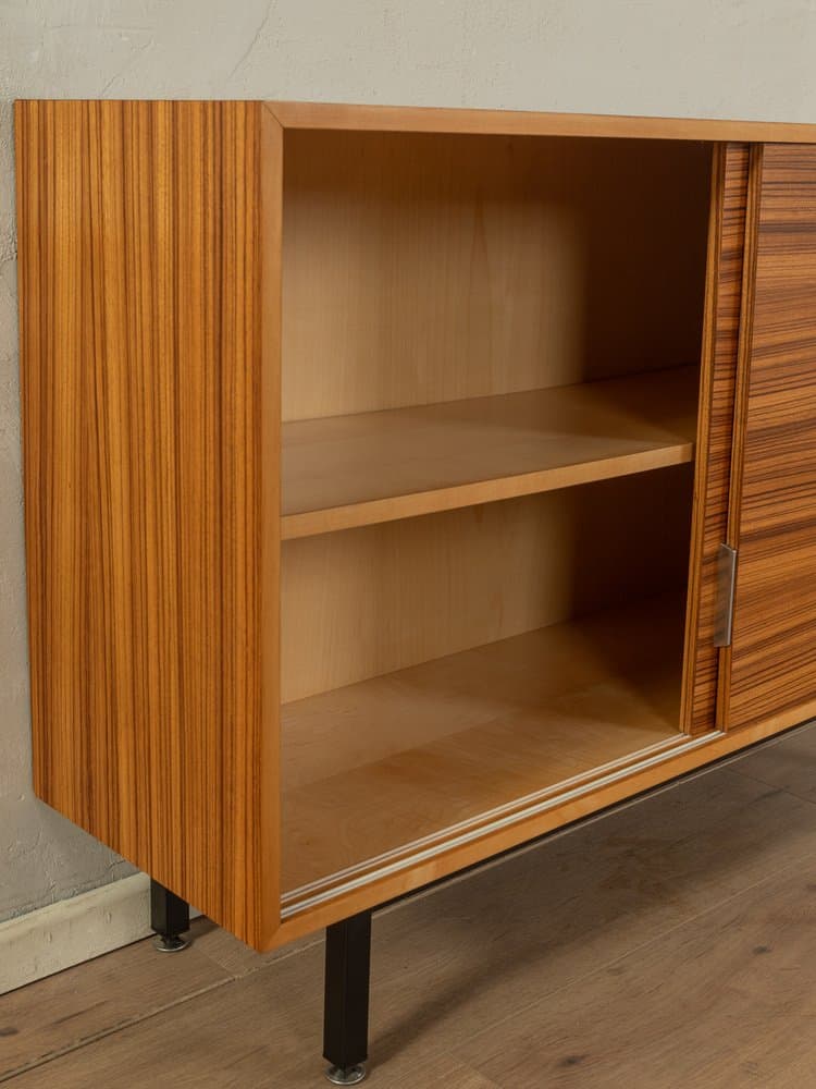 Komoda, brązowy, drewno, stal czarna, Niemcy, lata 50. - 286502