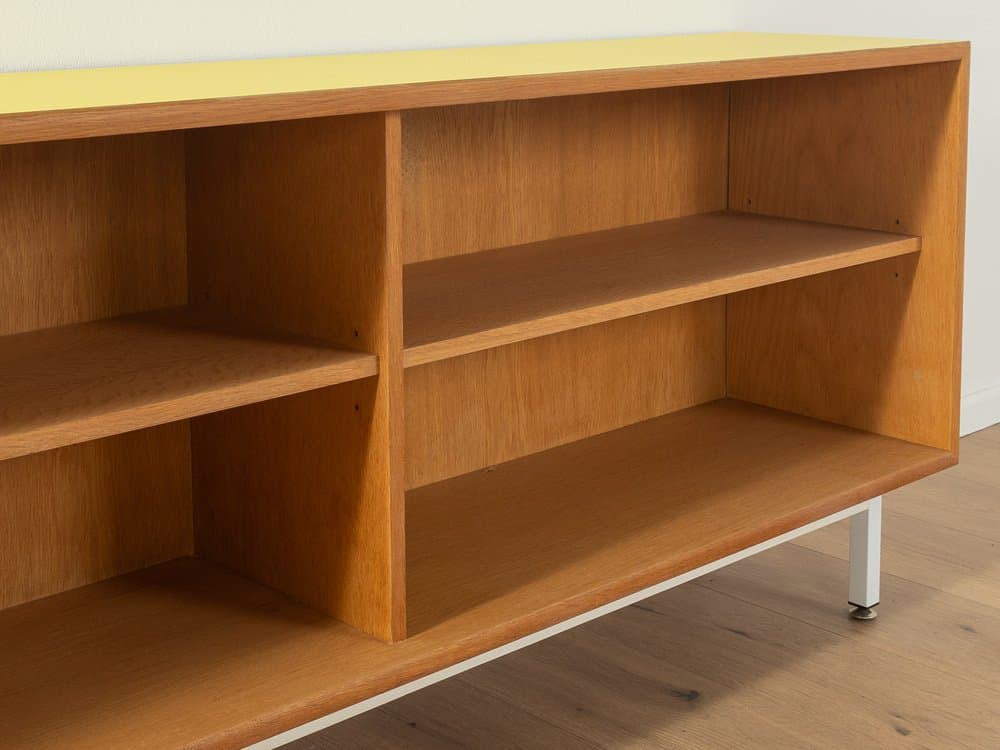 Sideboard, dąb brązowy, stal biała, WK Möbel, Niemcy, lata 60. - 286494