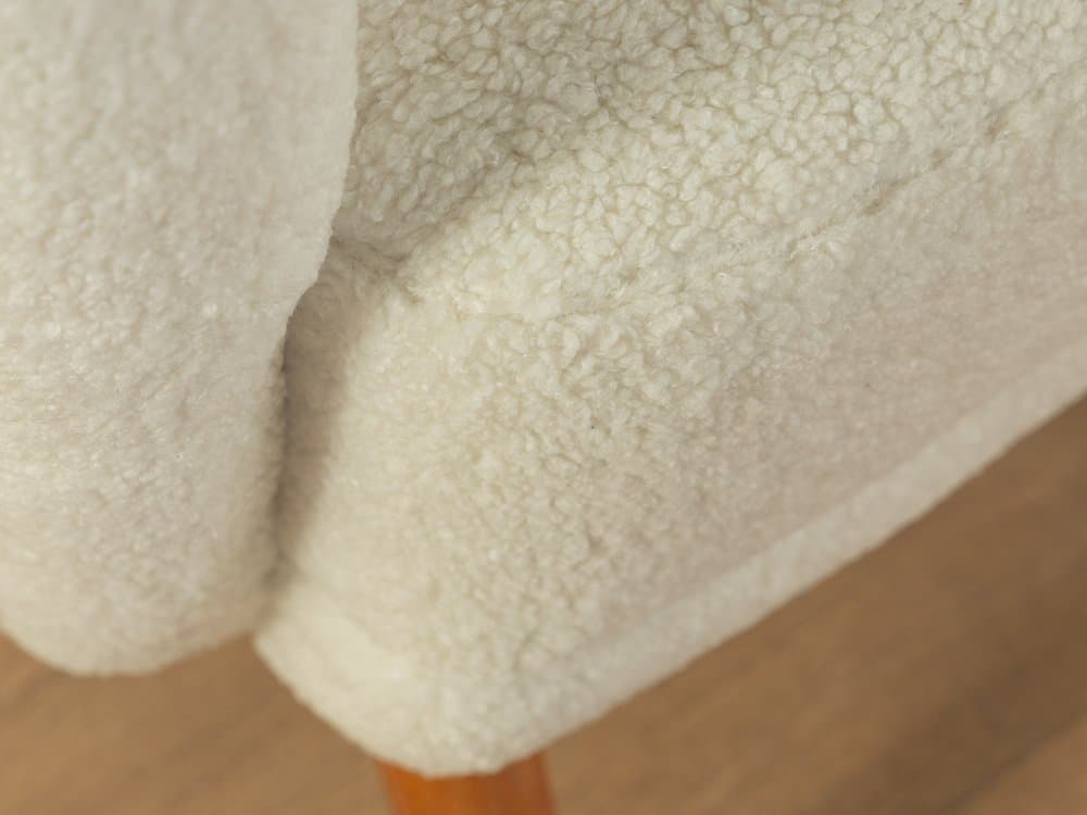 Fotel klubowy, biały, drewno, Niemcy, lata 50. - 286457