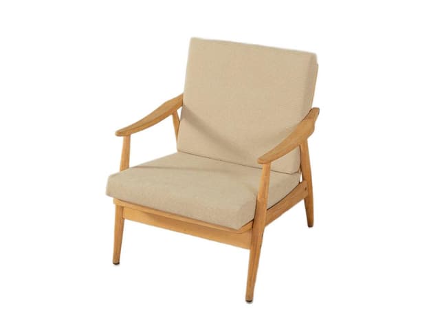 Fotel, jesion beżowy, Niemcy, lata 60. - WYMIARY