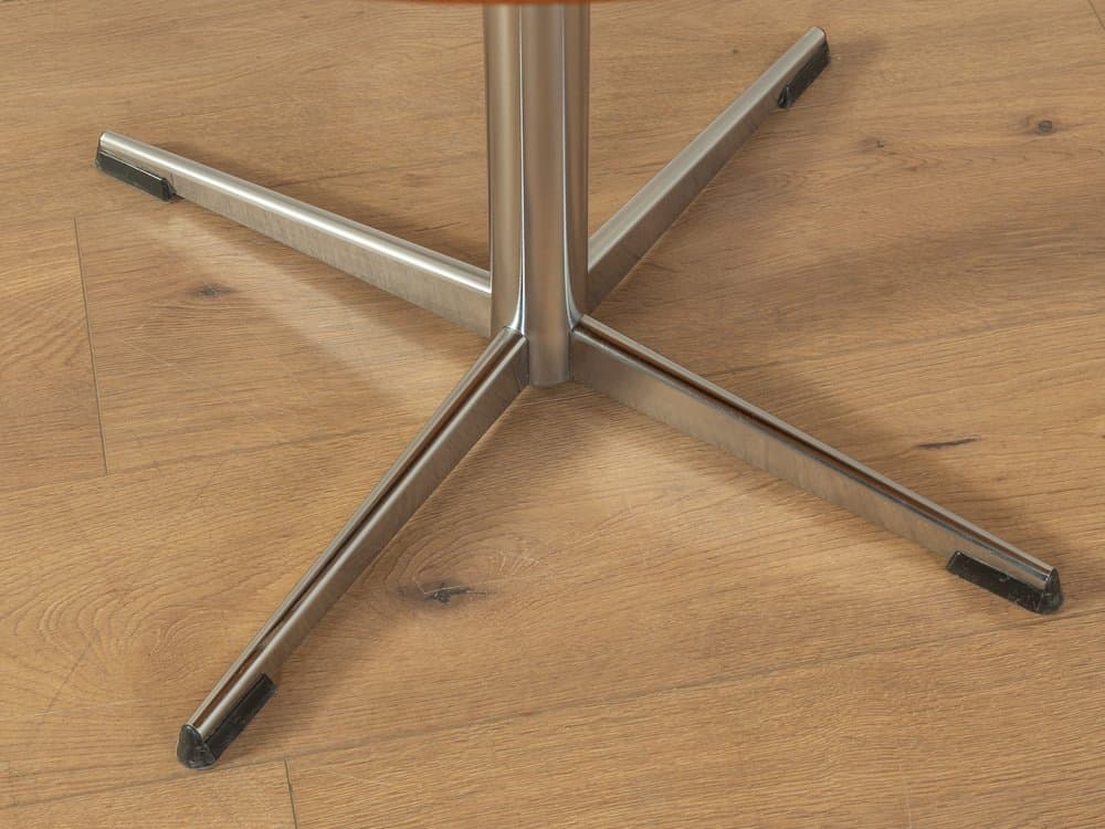 Stolik boczny, teak brązowy, stal nierdzewna srebrna, Frem Røjle, Dania, lata 70. - 286441