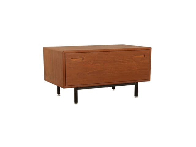 Komoda, teak, stal czarna, Dania, lata 60. - WYMIARY