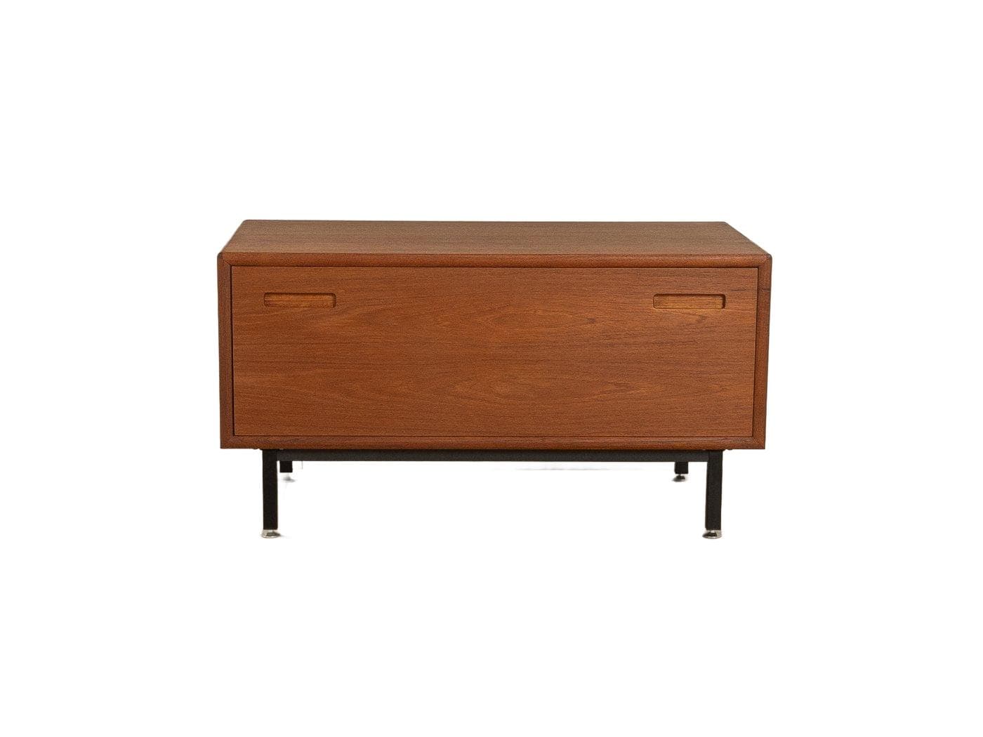 Komoda, teak, stal czarna, Dania, lata 60.