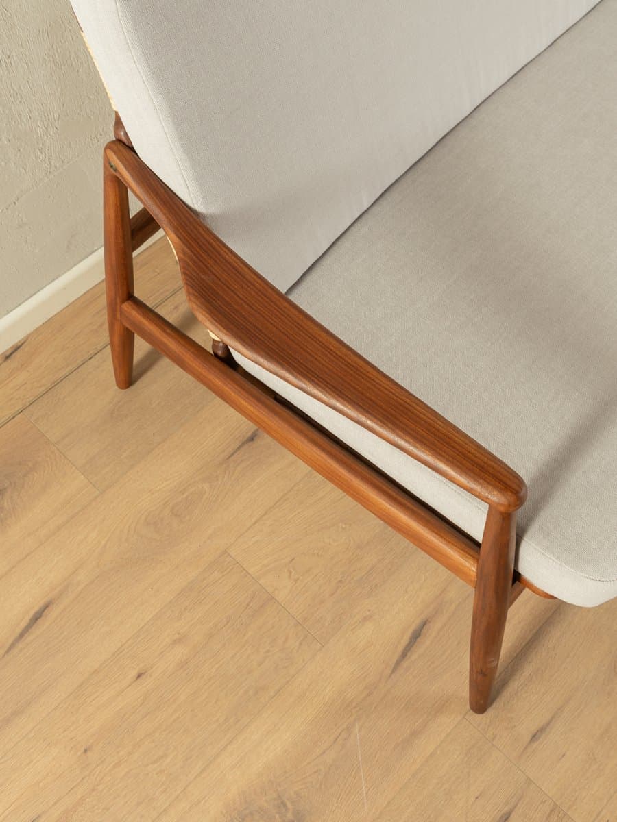 Sofa, teak brązowy, proj. H. Lohmeyer, Niemcy, lata 50. - 286395