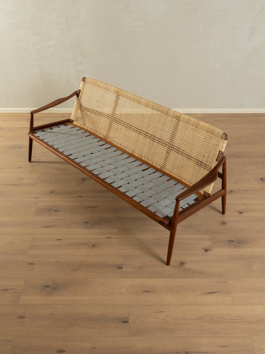 Sofa, teak brązowy, proj. H. Lohmeyer, Niemcy, lata 50. - 286393