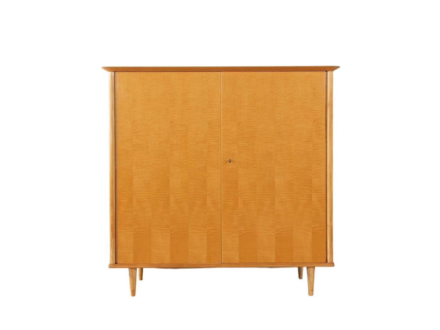 Komoda na bieliznę, brązowy, brzoza, Niemcy, lata 50.