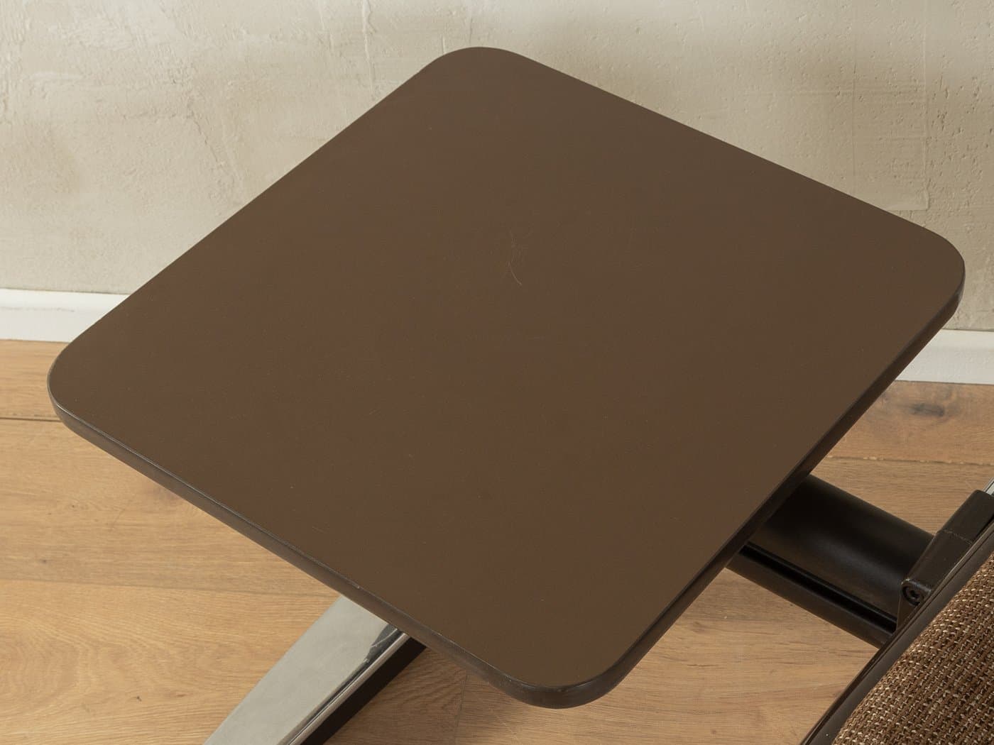 Ławka do poczekalni, brązowa, proj. G. Lange, Niemcy, lata 70. - 286350