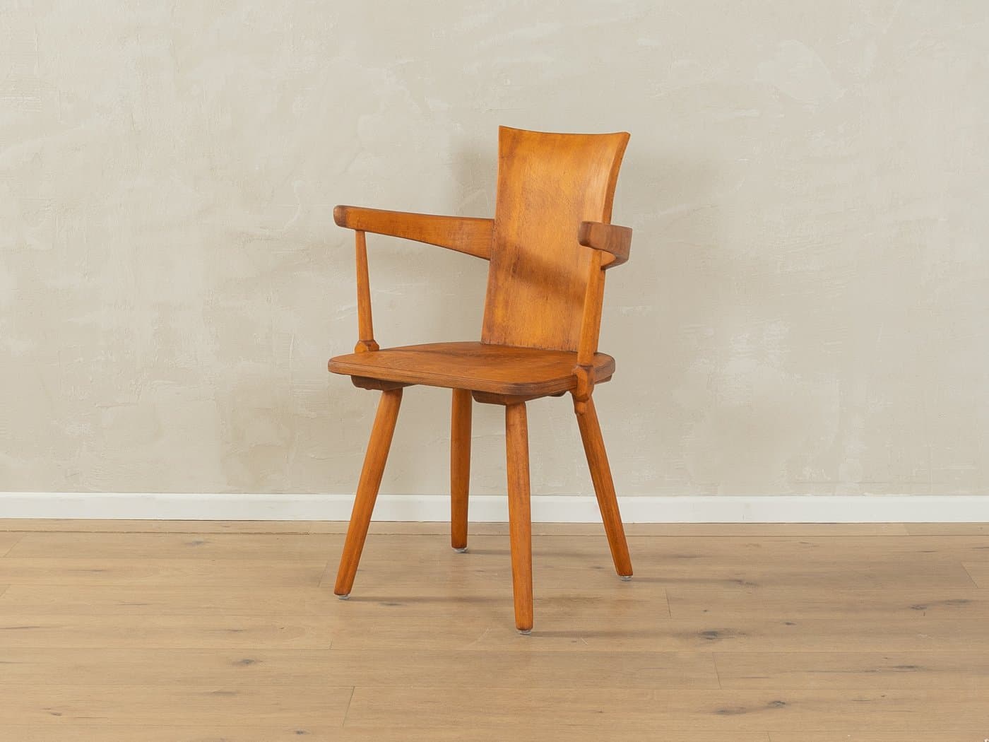 Fotel Brutalism, buk brązowy, Niemcy, lata 70. - 286342