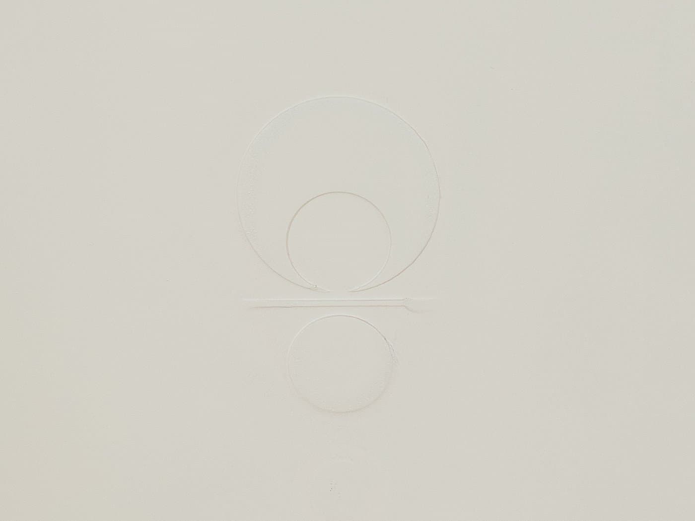 Stolik kawowy, biały, plastik, proj. P. Ghyczy, Niemcy, lata 70. - 286334