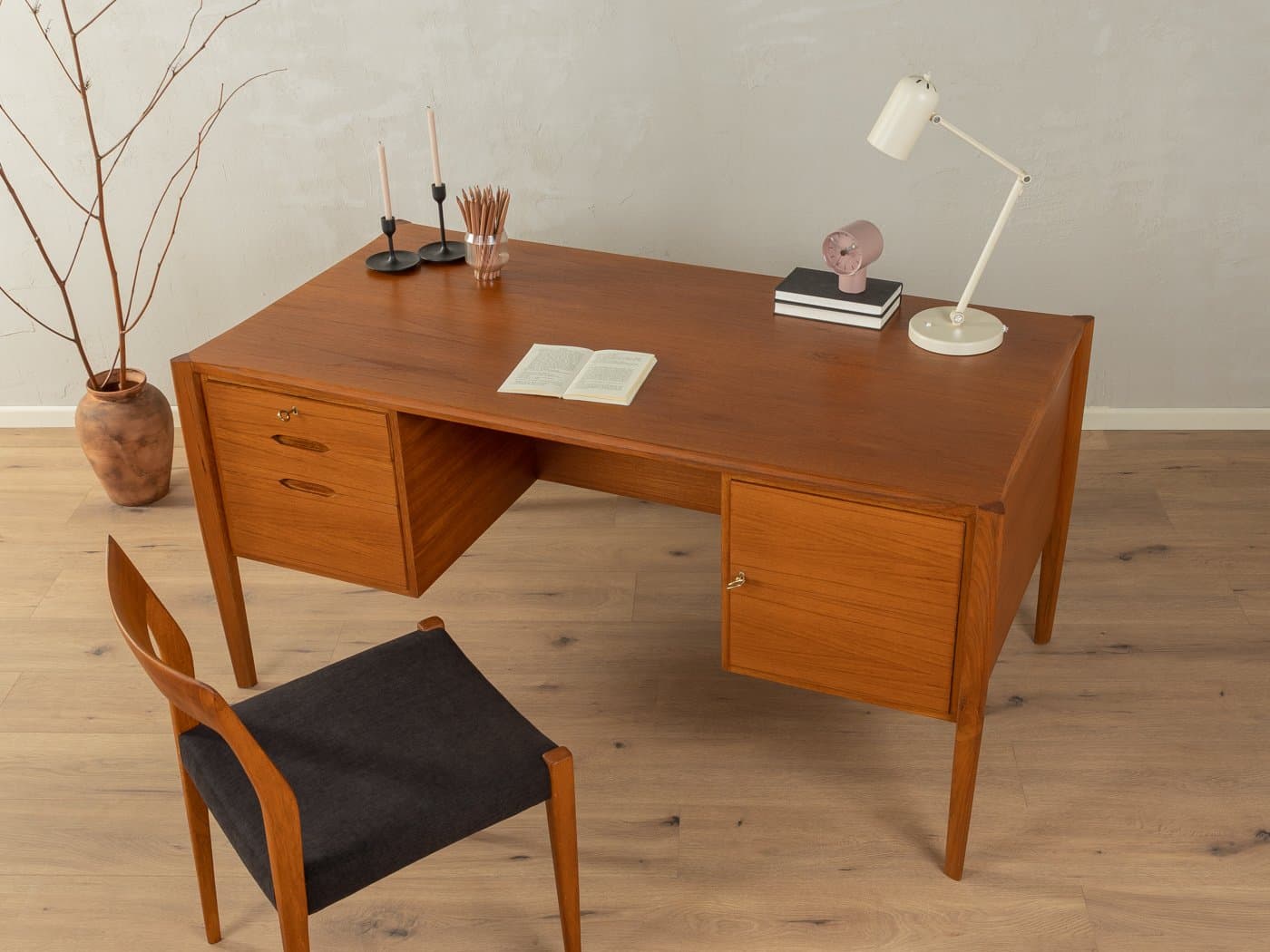Desk, brown teak, Wilhelm Renz, Germany, 1960s - 286313