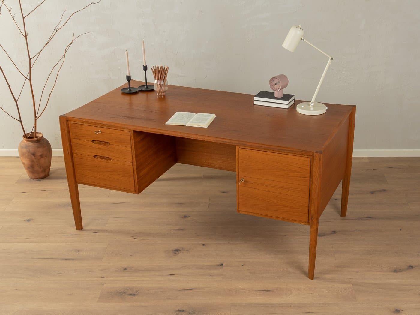 Desk, brown teak, Wilhelm Renz, Germany, 1960s - 286314