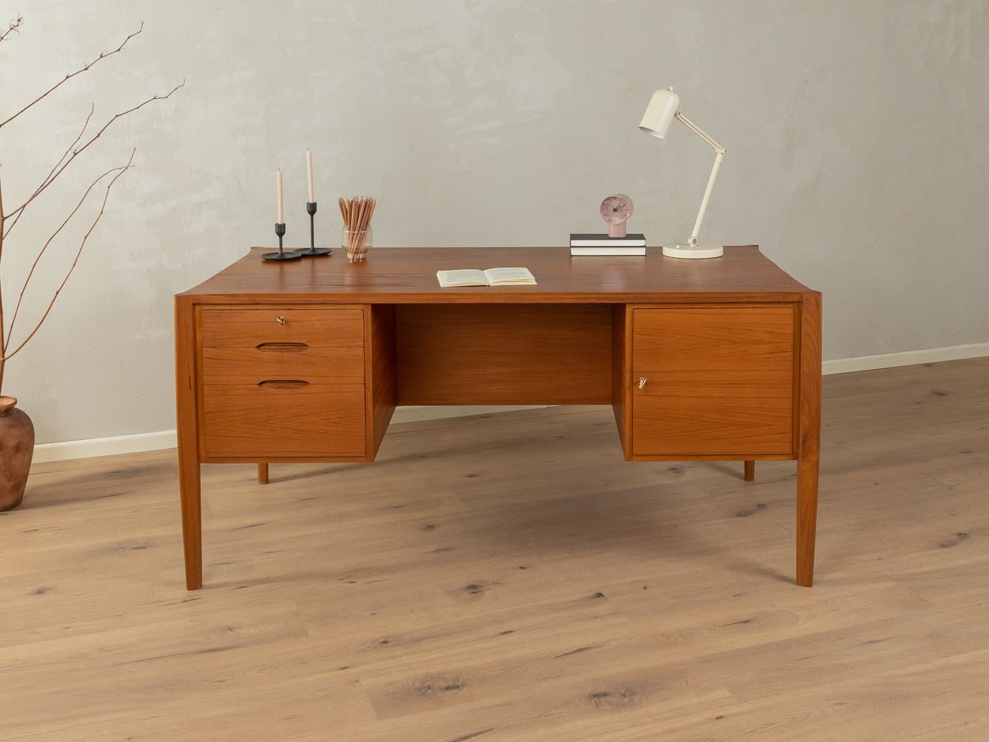 Desk, brown teak, Wilhelm Renz, Germany, 1960s - 286315