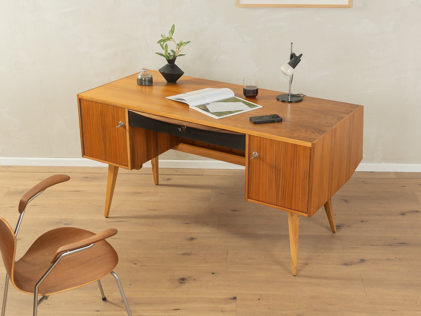 Desk, brown walnut, Germany, 1950s - 286295