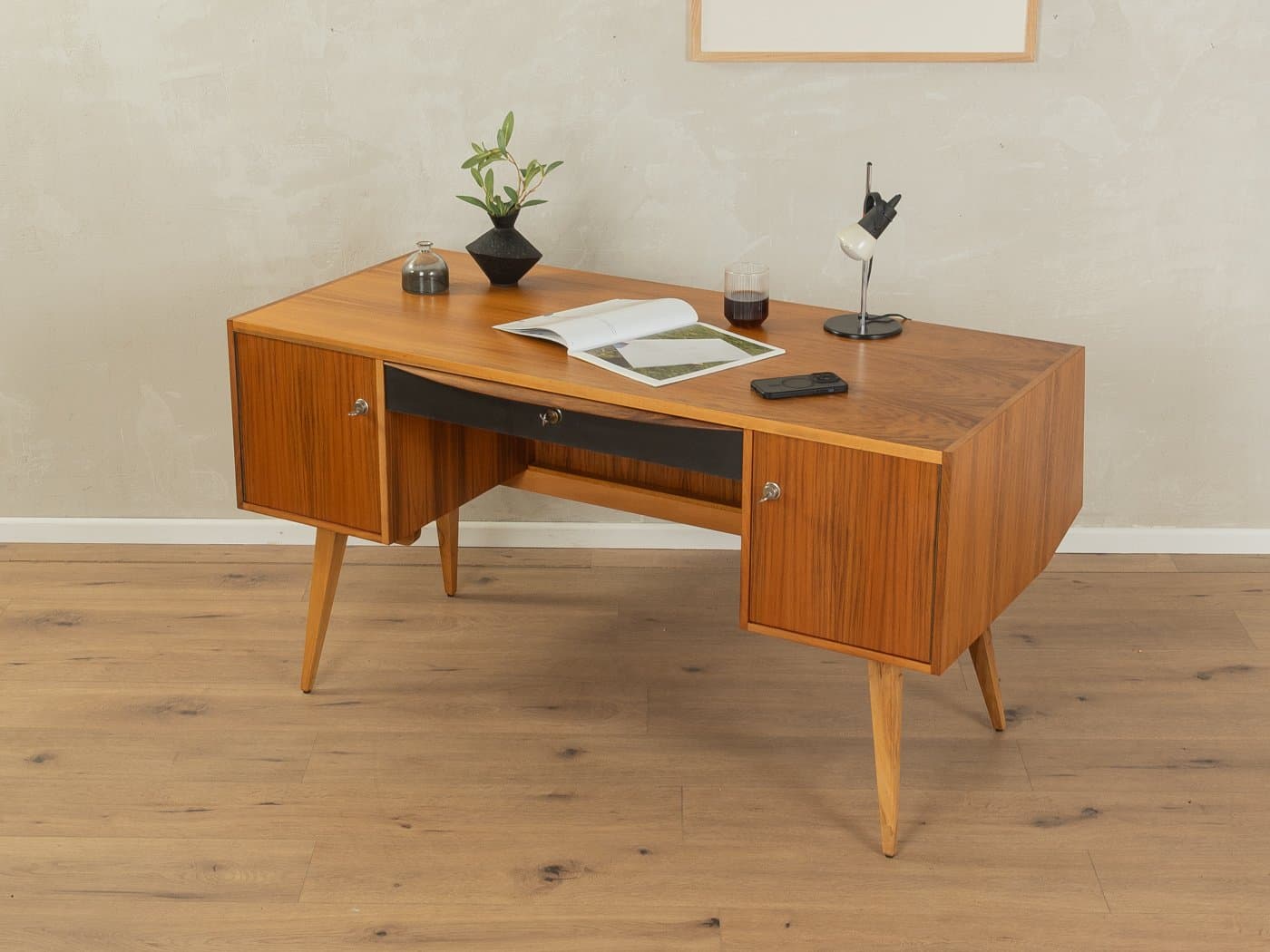 Desk, brown walnut, Germany, 1950s - 286297