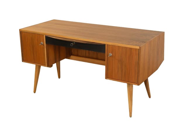 Desk, brown walnut, Germany, 1950s - DIMENSION