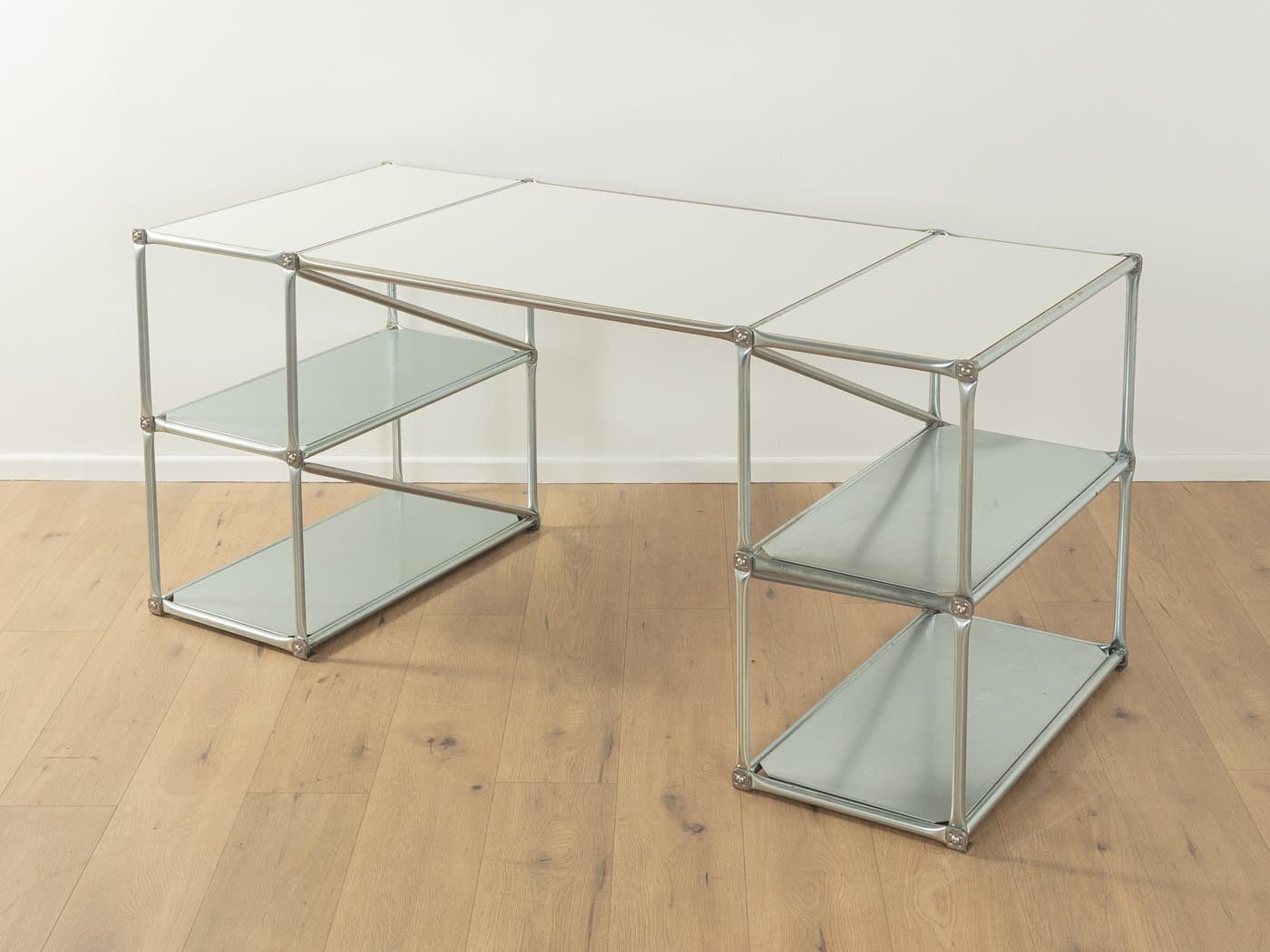 Desk System 180, silver stainless steel, Germany, 1980s. - 286283