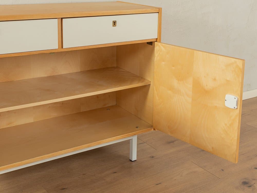 Komoda, brązowy wiąz, stal biały, Niemcy, lata 60. - 286238