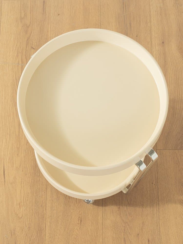 Wózek barowy Space Age, beżowy, drewno, stal chromowana, Niemcy, lata 70. - 286221