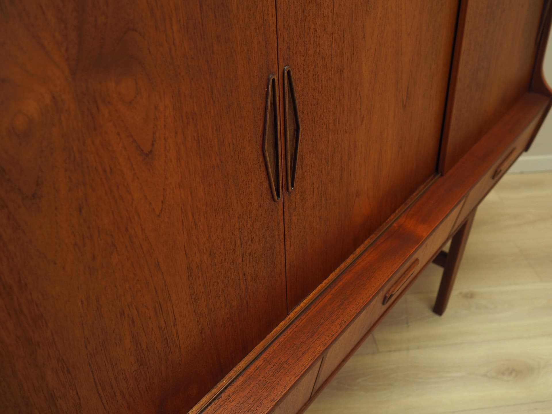 Highboard, teak brązowy, Dania, lata 60. - 67522