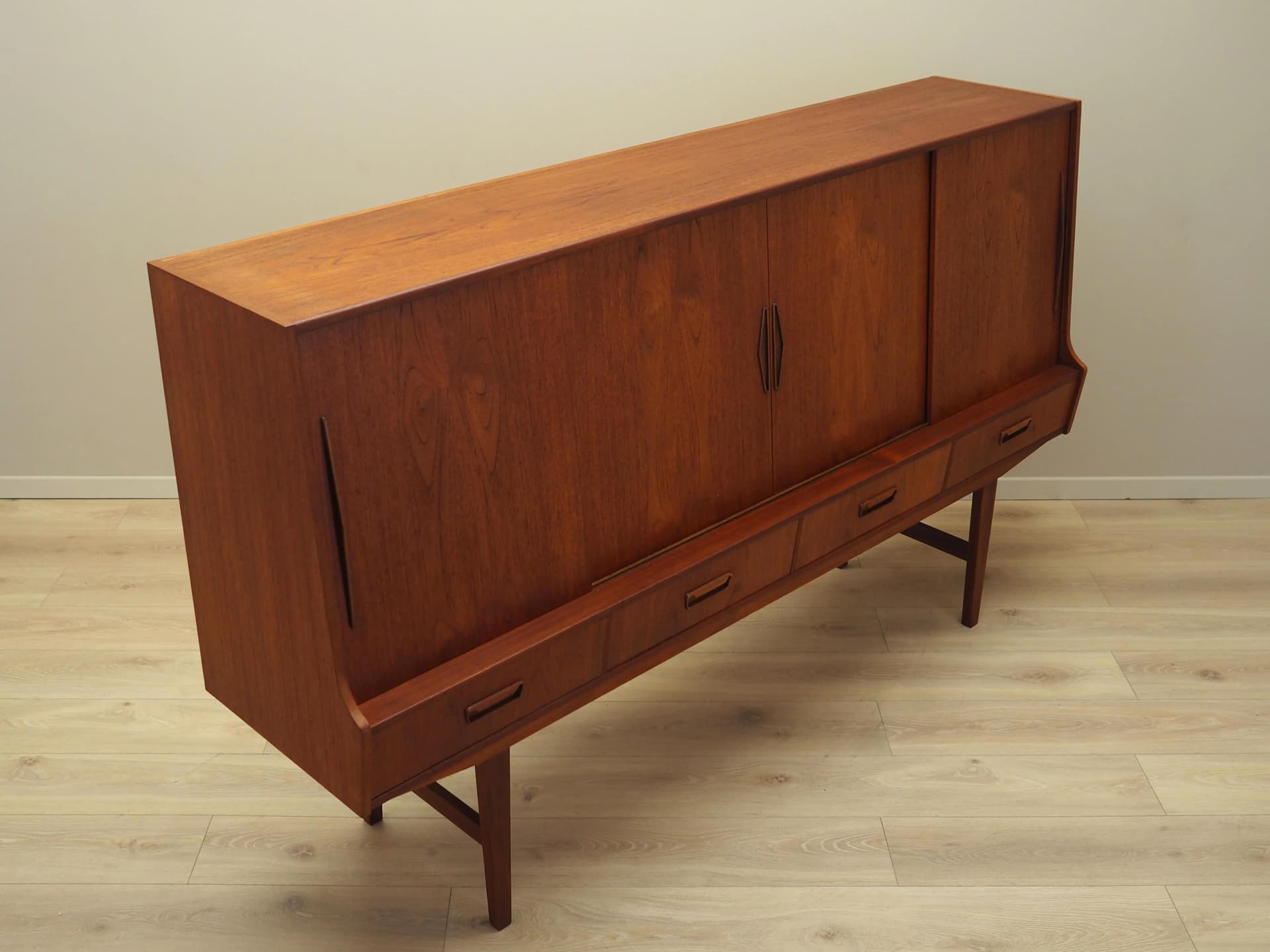 Highboard, teak brązowy, Dania, lata 60. - 21067