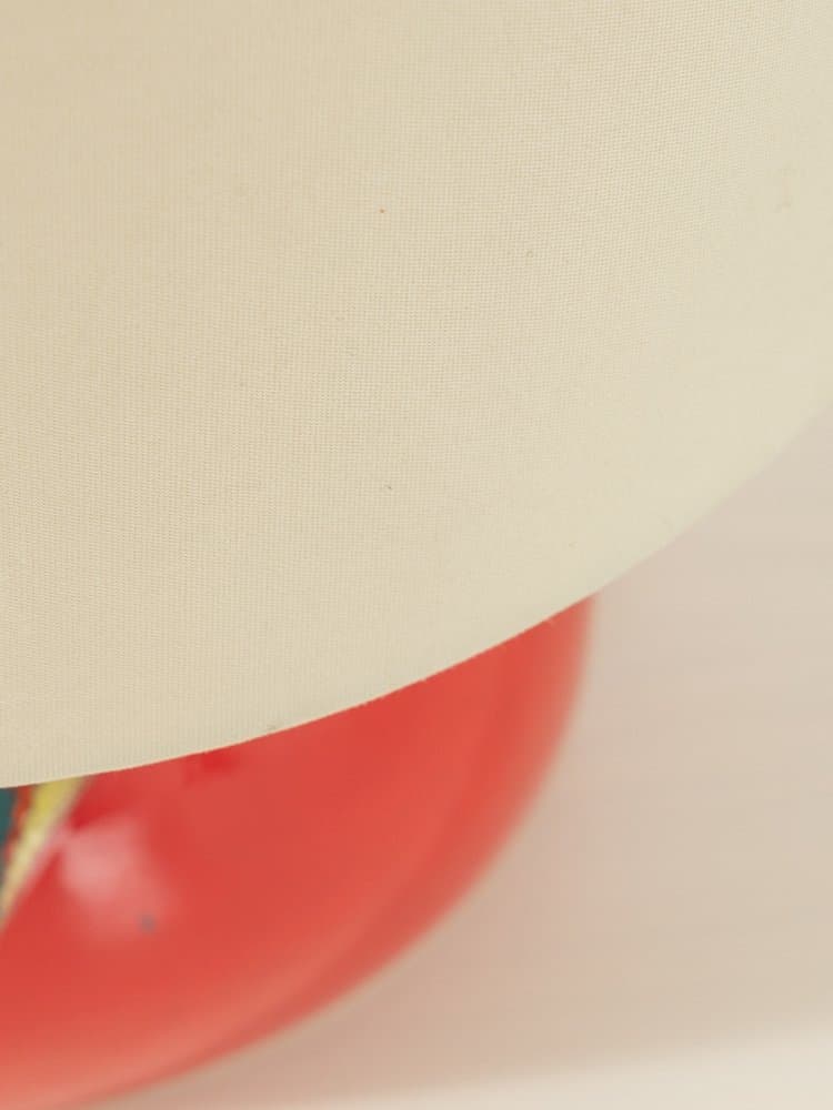 Lampa stołowa, porcelana czerwona, proj. B. Wiinblad, Rosenthal, Niemcy, lata 70. - 286206