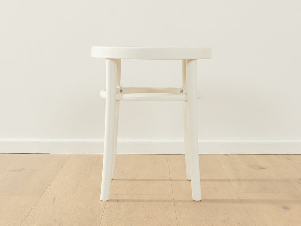 Zestaw trzech stołków Öglan, plastik biały, tkanina szara, proj. G. Lundgren, Ikea, Szwecja, lata 80. - 286192