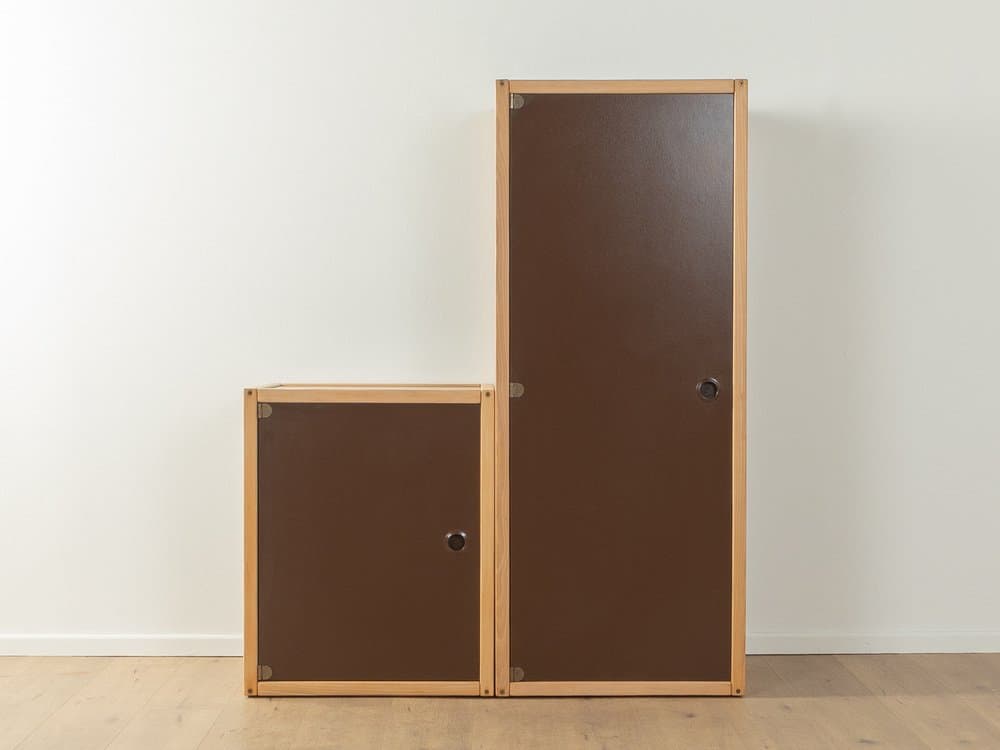 Zestaw dwóch szafek modułowych, brązowy, buk, Niemcy, lata 70. - 286184