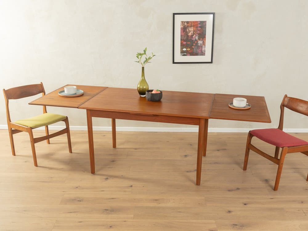 Dining table, brown teak, by P. Hundevad, Denmark, 1960s. - 286169