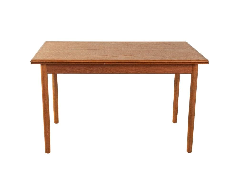 Dining table, brown teak, by P. Hundevad, Denmark, 1960s.