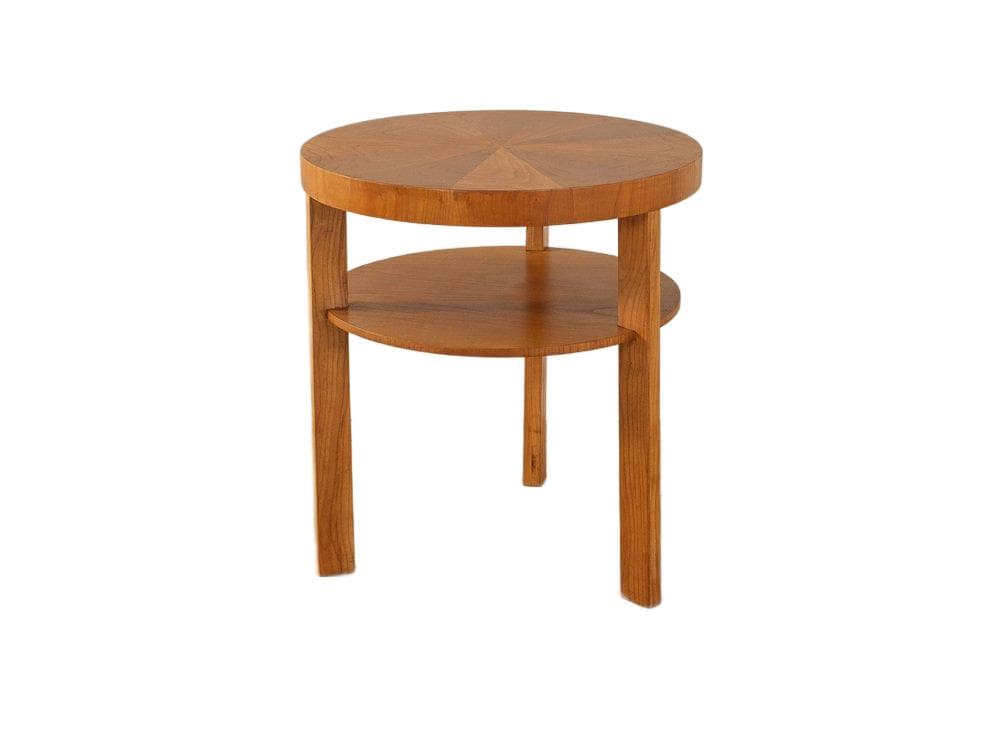 Side Table Art Deco, brown, walnut, Germany, 1930s.