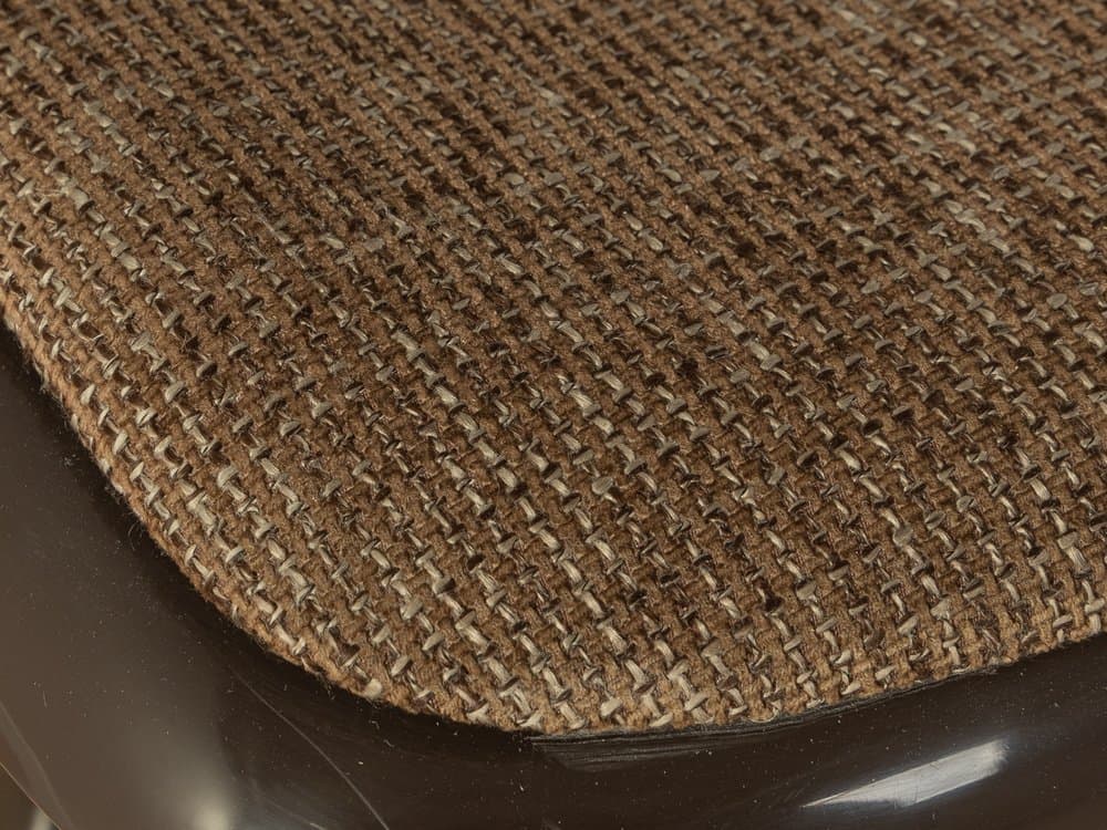 Ławka do poczekalni, brązowy, plastik, stal, tkanina, proj. G. Lange, Niemcy, lata 70. - 286145