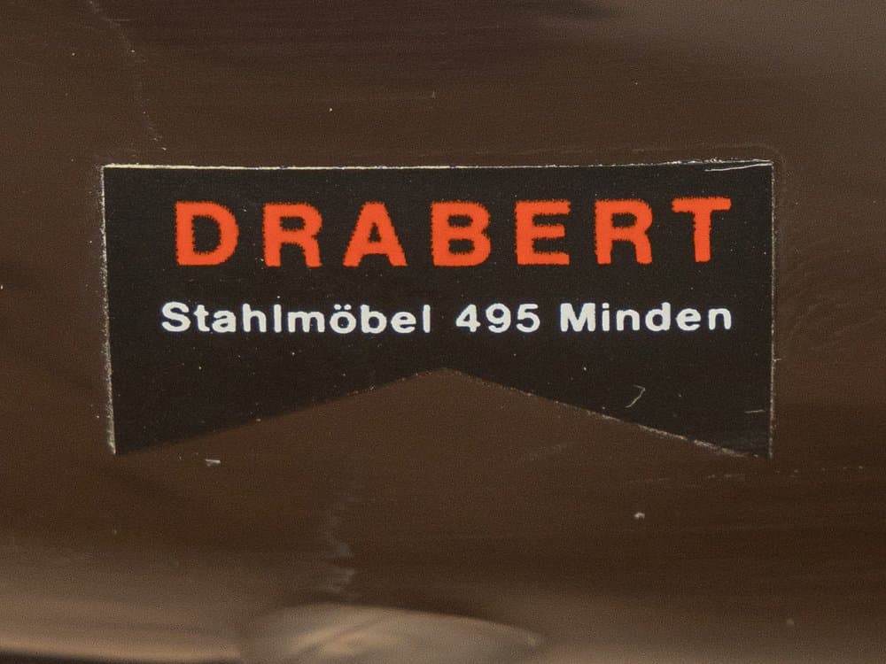 Ławka do poczekalni, brązowy, plastik, stal, tkanina, proj. G. Lange, Niemcy, lata 70. - 286147