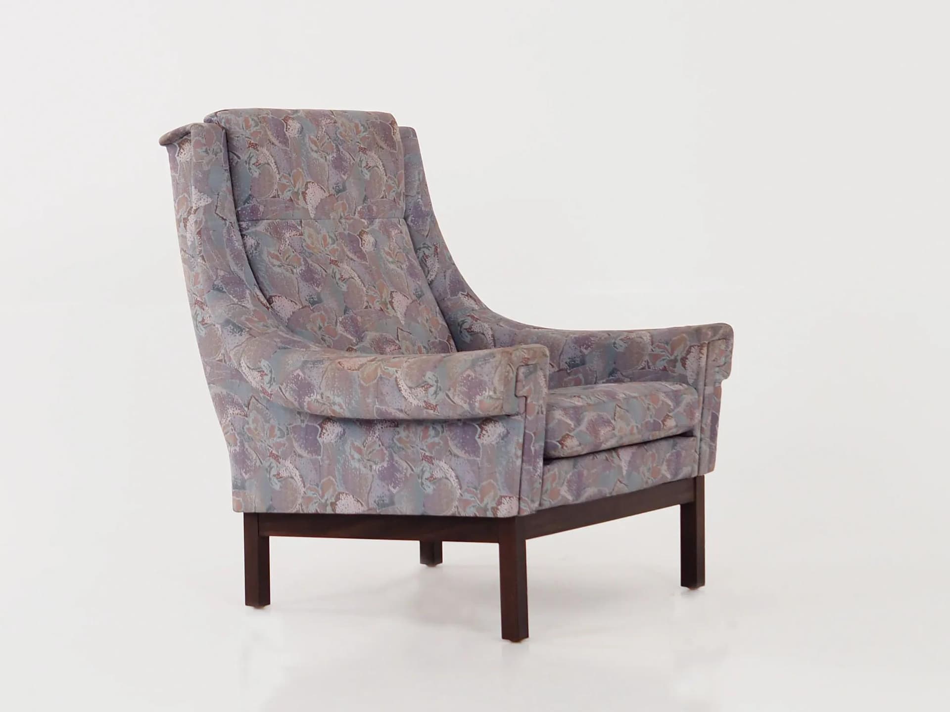 Armchair, violet, beech, Denmark, 1960s - 21055