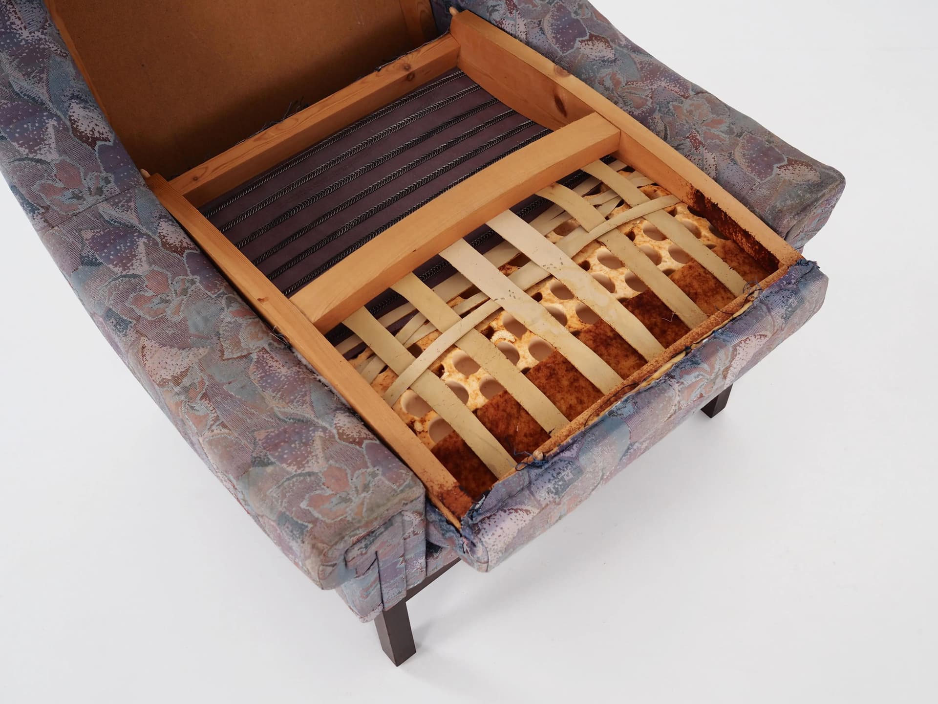 Armchair, violet, beech, Denmark, 1960s - 21061