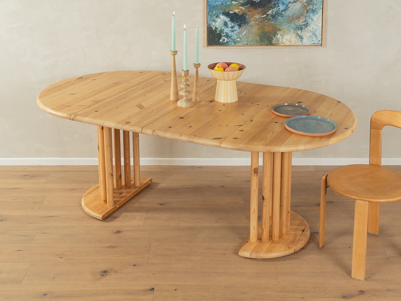 Stół jadalniany, sosna brązowy, Niemcy, lata 80. - 286091