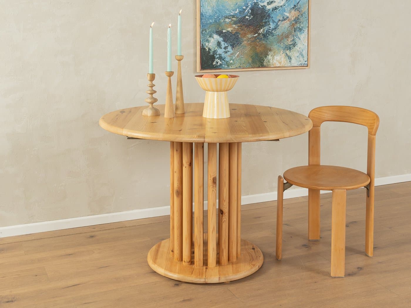 Stół jadalniany, sosna brązowy, Niemcy, lata 80. - 286087