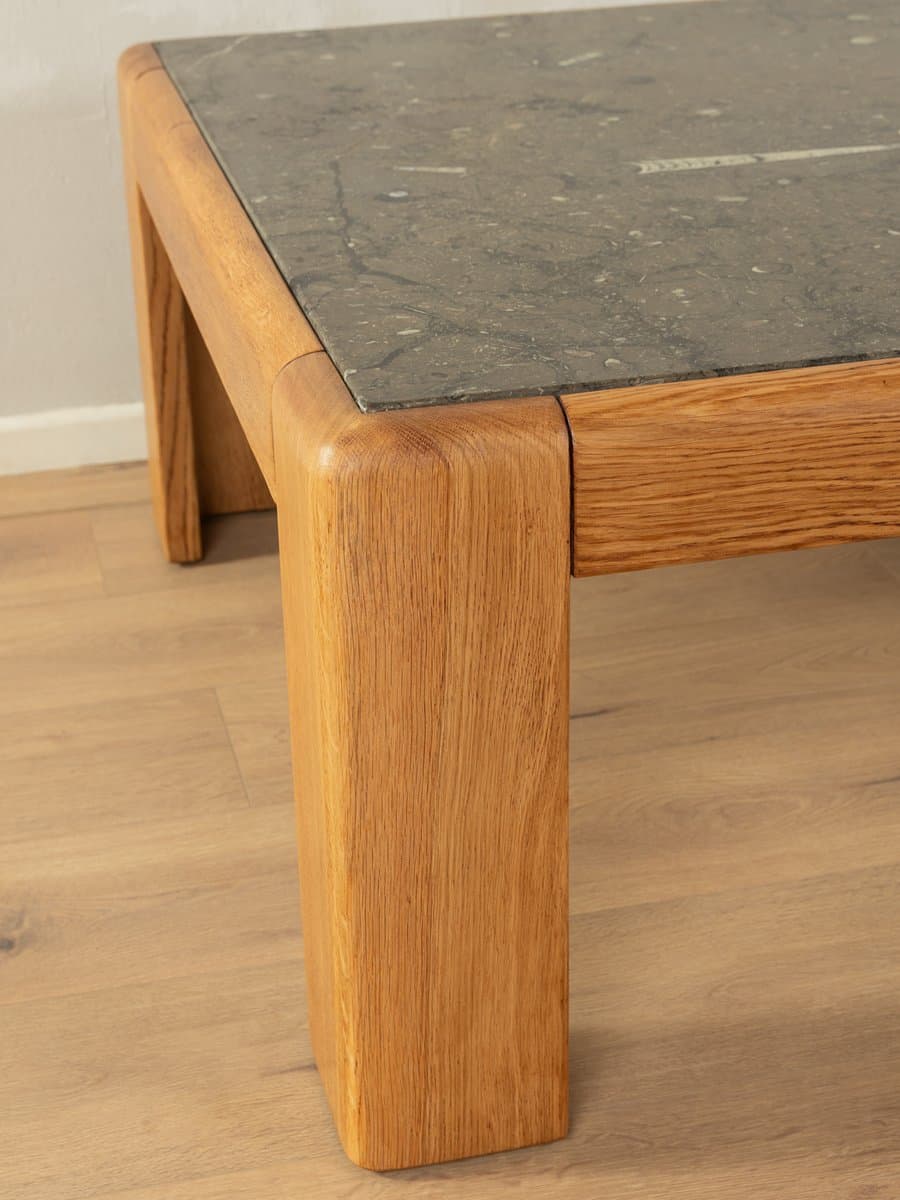 Stolik kawowy, granit szary, buk brązowy, Niemcy, lata 60. - 286074