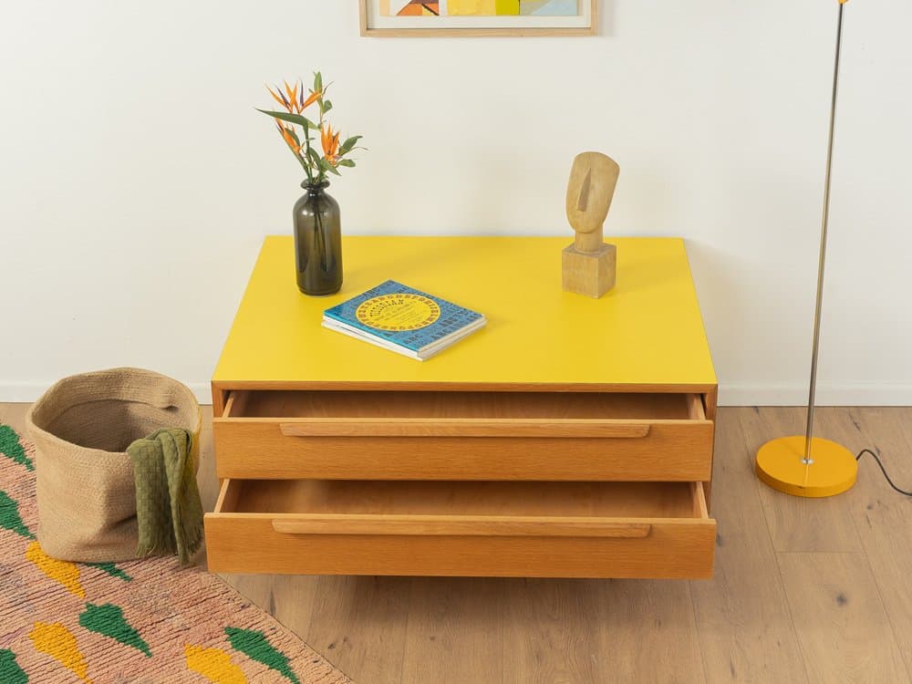 Komoda, dąb brązowy, stal biała, WK Möbel, Niemcy, lata 60. - 286064