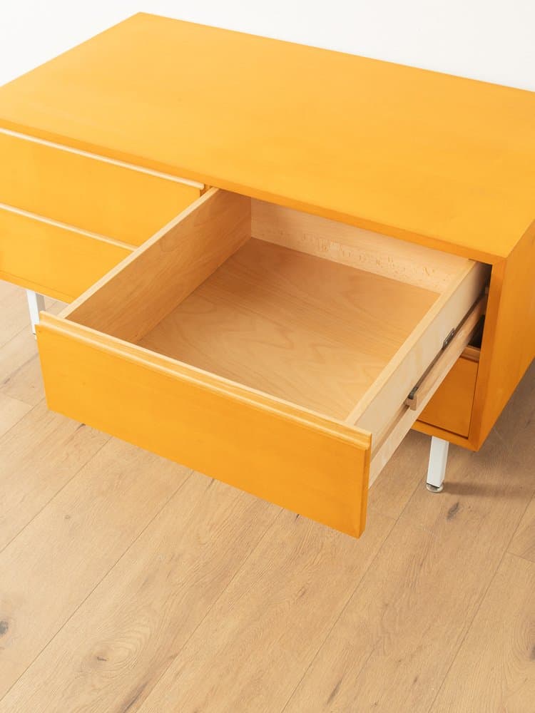 Sideboard, czereśnia brązowa, stal biała, WK Möbel, Niemcy, lata 60. - 286051