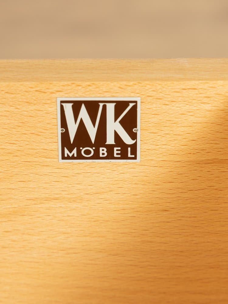 Sideboard, czereśnia brązowa, stal biała, WK Möbel, Niemcy, lata 60. - 286054